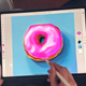 Fresco’s interface will feel familiar to users of Adobe’s desktop apps. (Pink Donut by artist Adriana Villagran.)